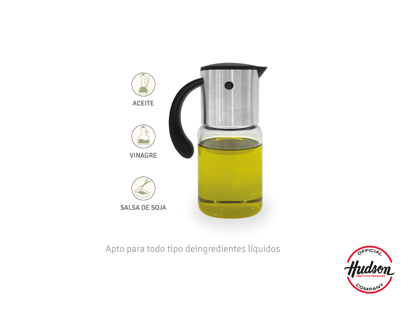 Aceitera Y Vinagrera De200ml Acero Inoxidable