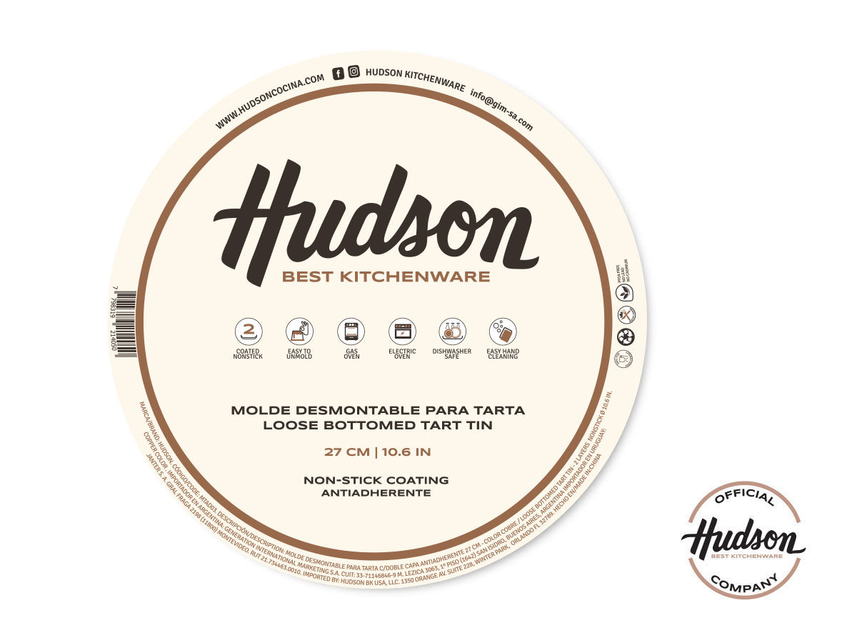 Molde Tartera Hudson Desmontable Doble Antiadherente 27 Cm