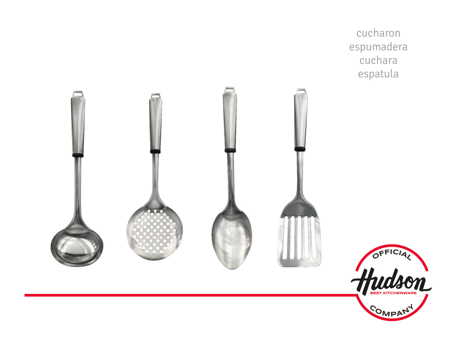 Set Utensilios de Acero Inoxidable x 4