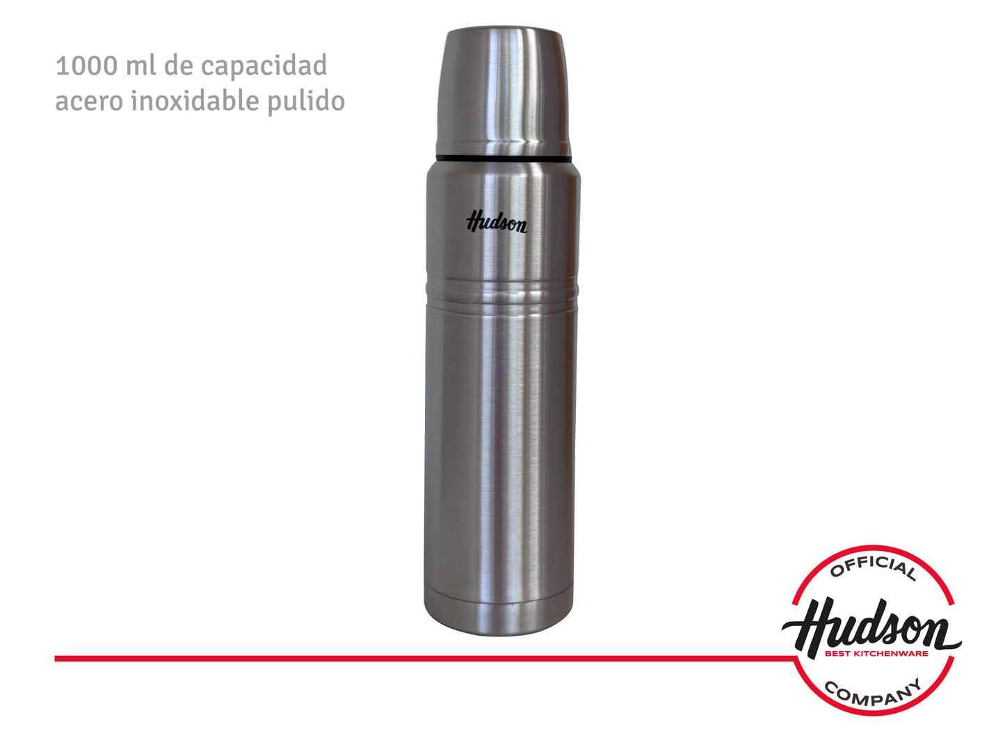 Termo Hudson1 litro  PULIDO  De Acero Inoxidable