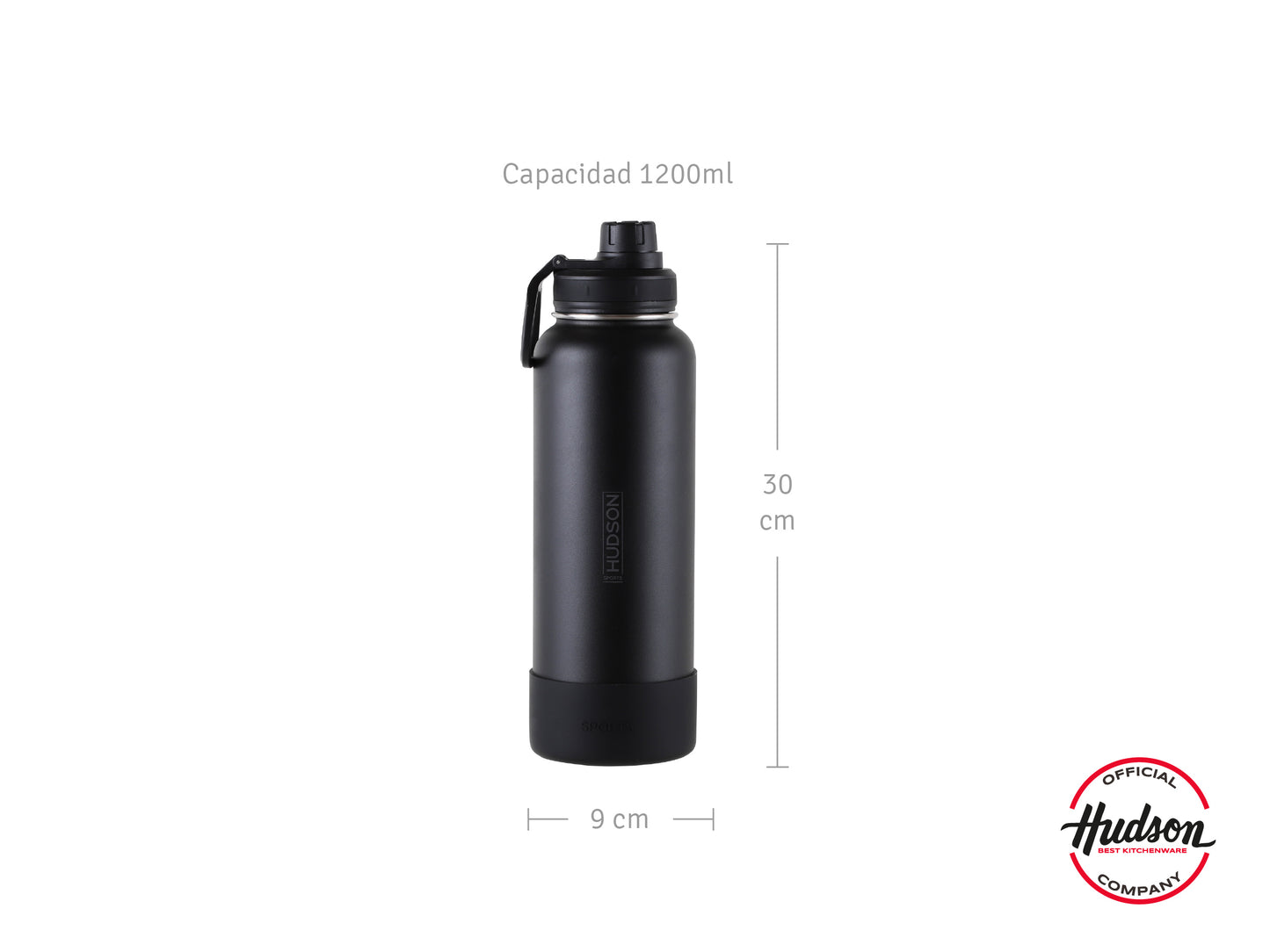 Botella Deportiva Térmica De 1200ml Negro