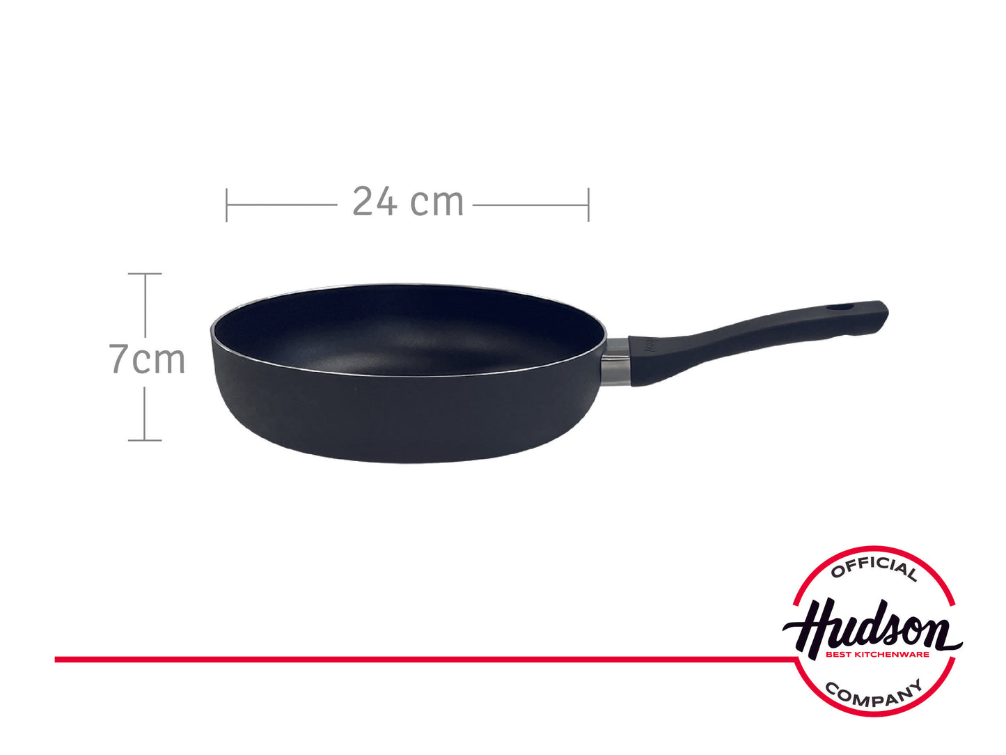 SARTEN DE ALUMINIO PROFUNDA DE 24 CM NEGRA