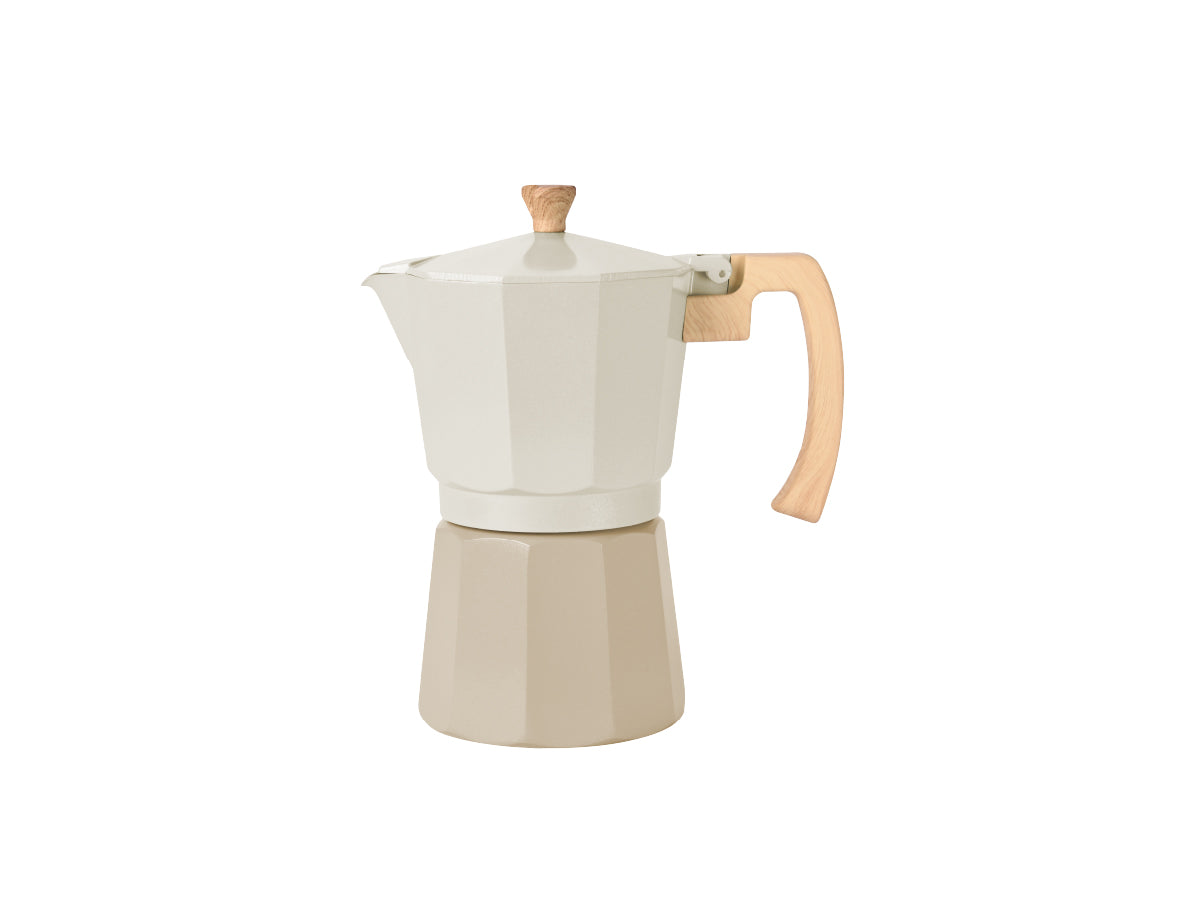 Cafetera Italiana Aluminio Harmony 450ml Beige