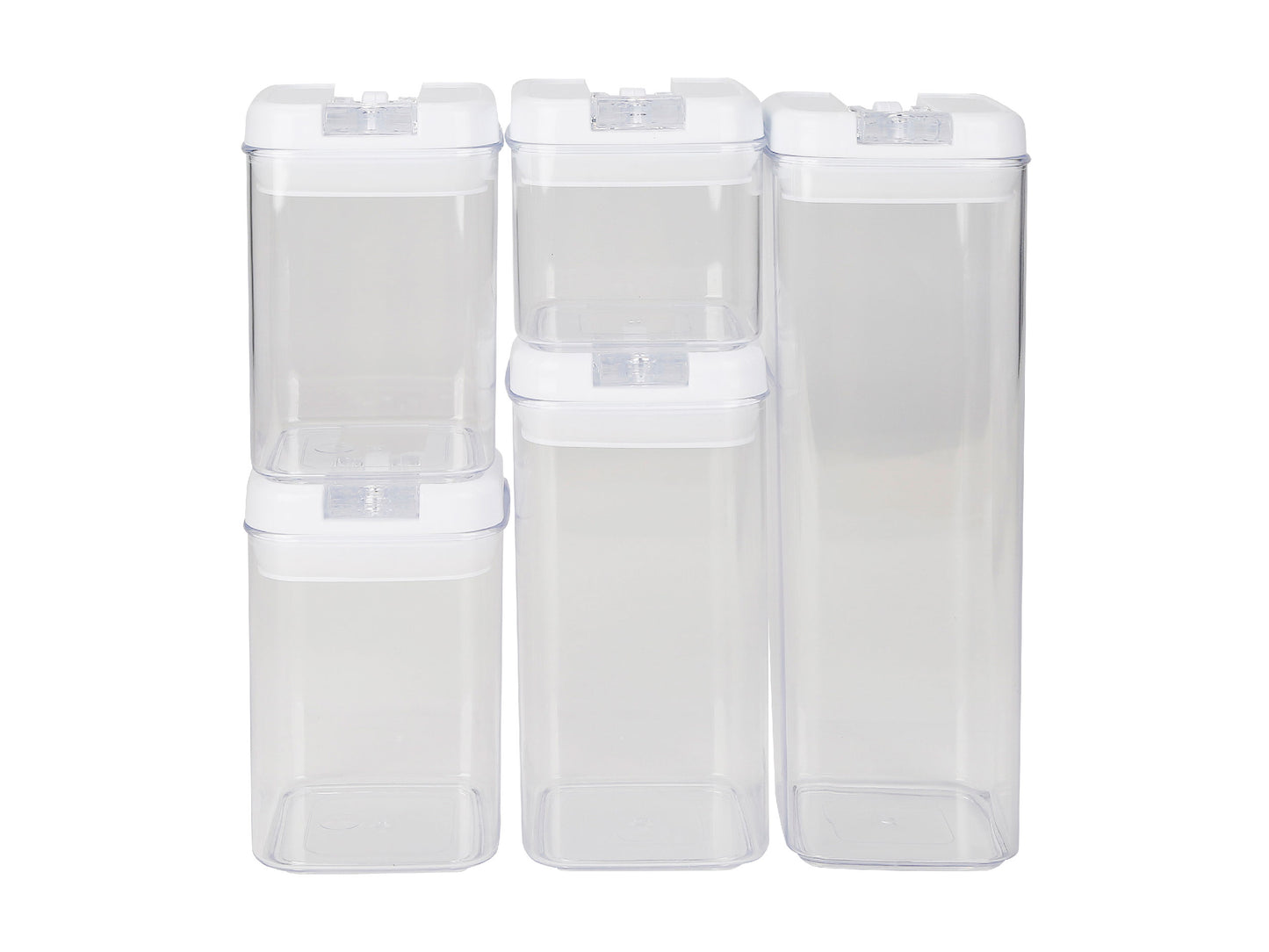 SET FRASCO PLÁSTICO HERMÉTICO CON TAPA  X5