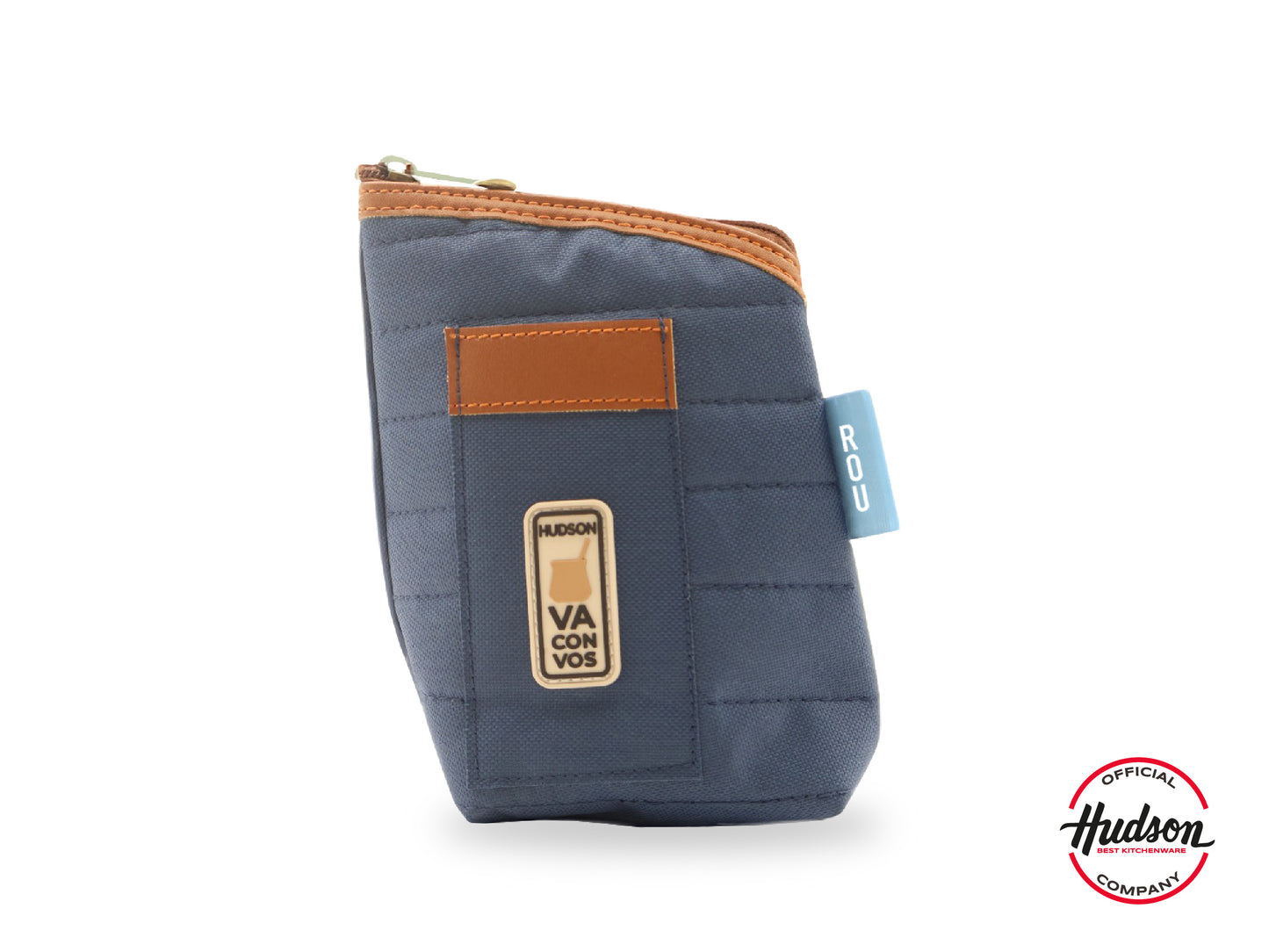 Yerbera Con Pico Vertedor Y Bolsillo Azul