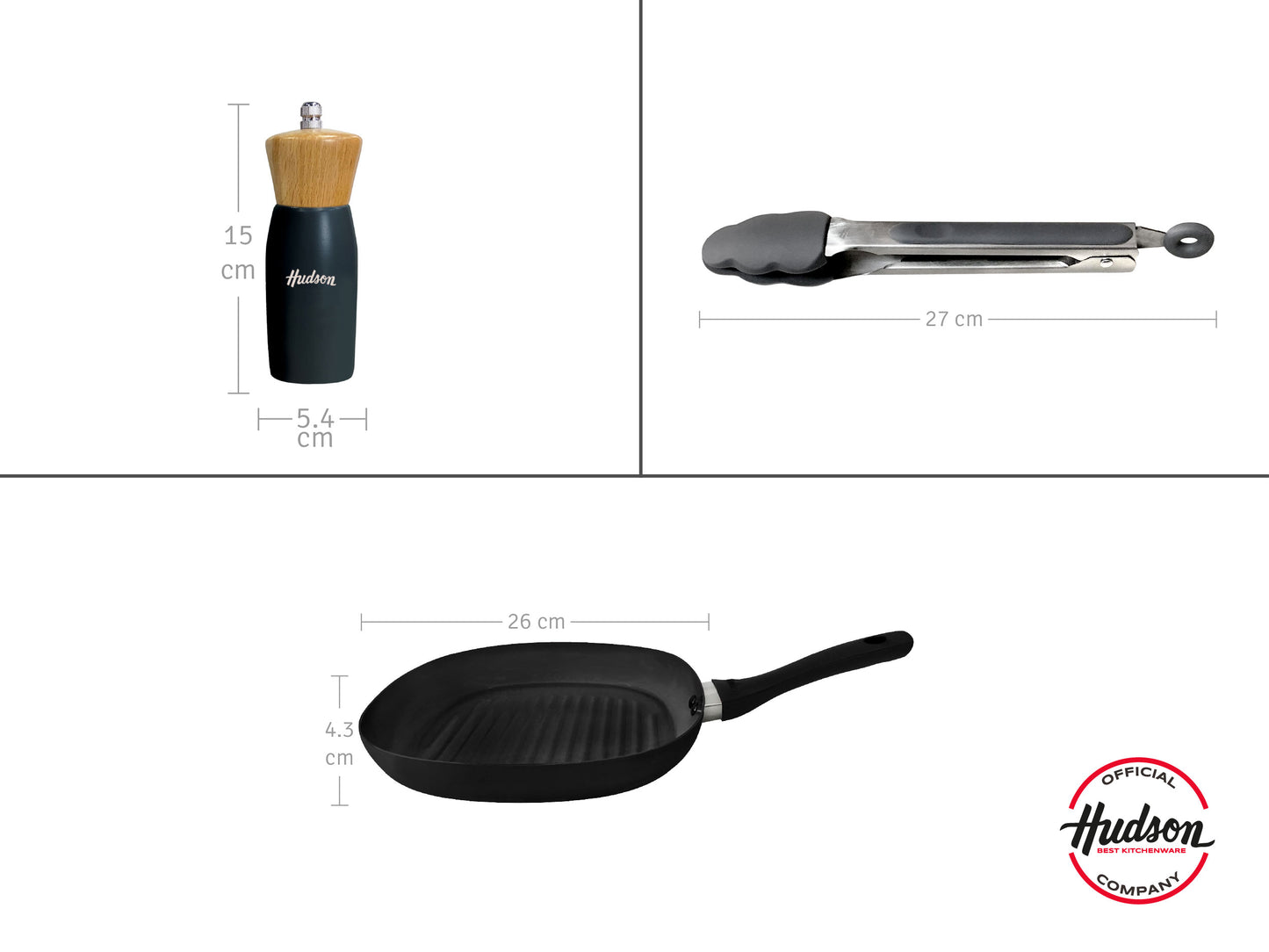 Set de Bifera, Molinillo y Pinza HUDSON