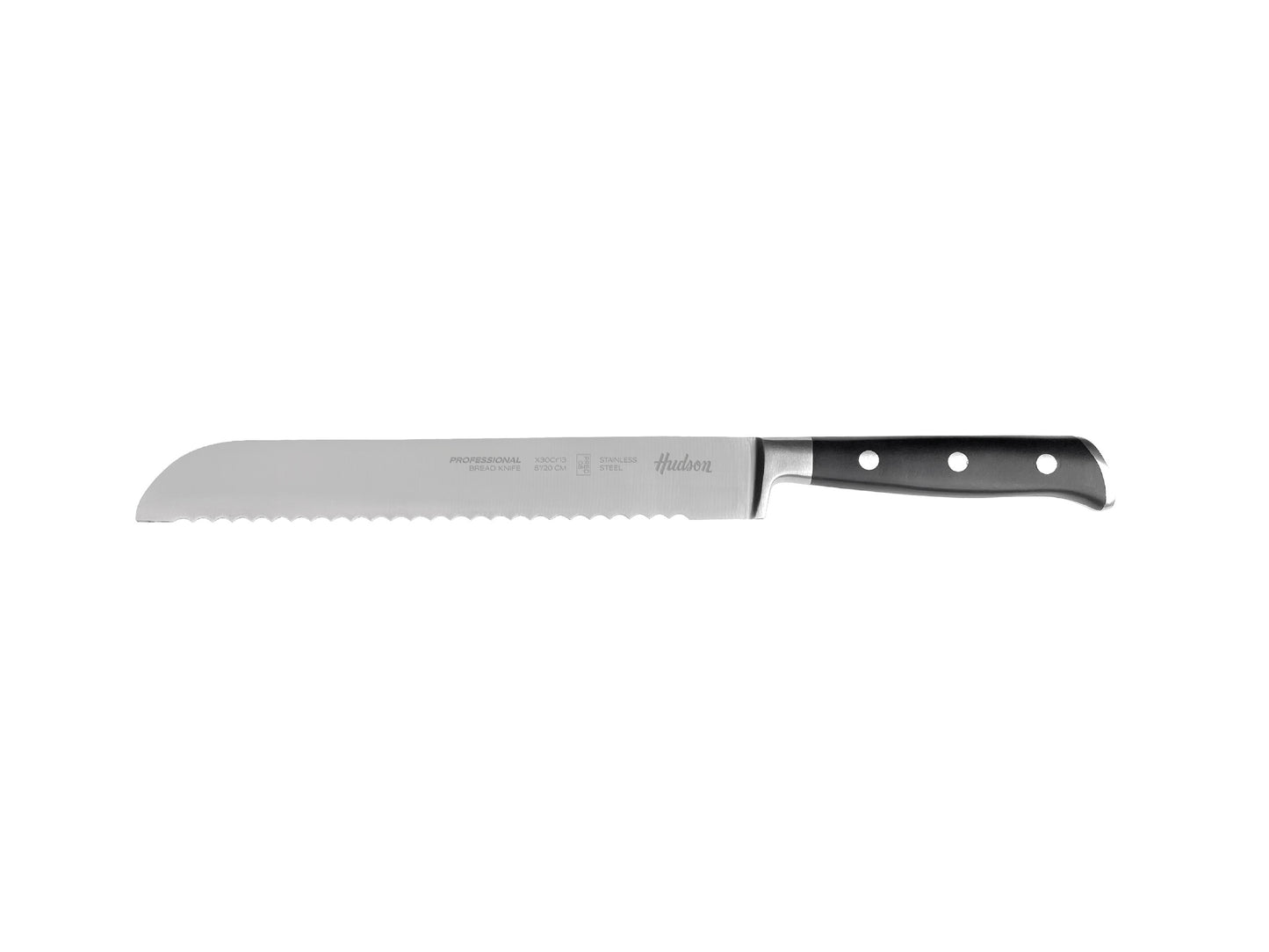 Cuchillo De Pan 8 Linea Hudson Acero Inoxidable Con Remache