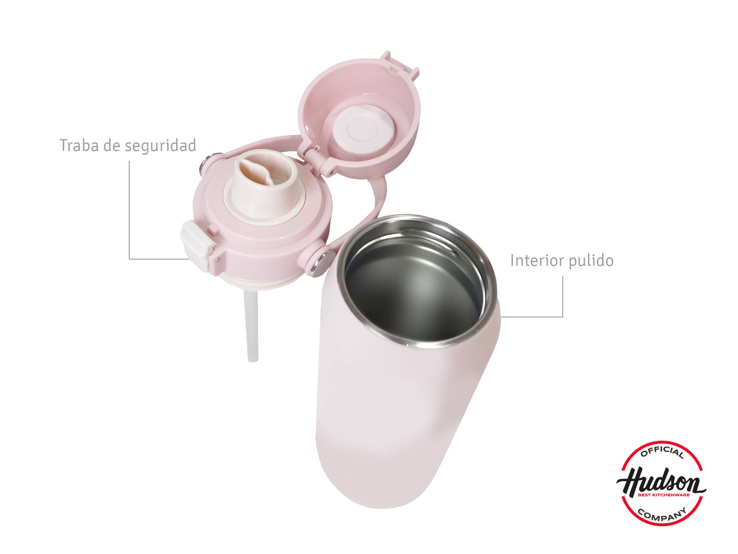 Botella Deportiva Térmica De 500 Ml Rosa