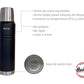 Termo 1 Litro + Mate Negro Vaso