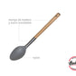 UTENSILIOS DE NYLON GRIS C/MANGO MADERA