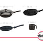 Batería de Cocina de 10 Piezas Aluminio Negro