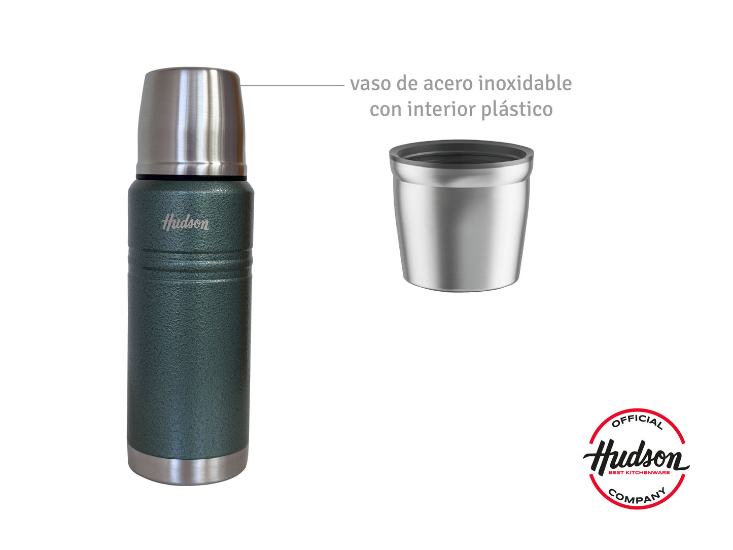 Termo Hudson 750 Ml VERDE De Acero Inoxidable