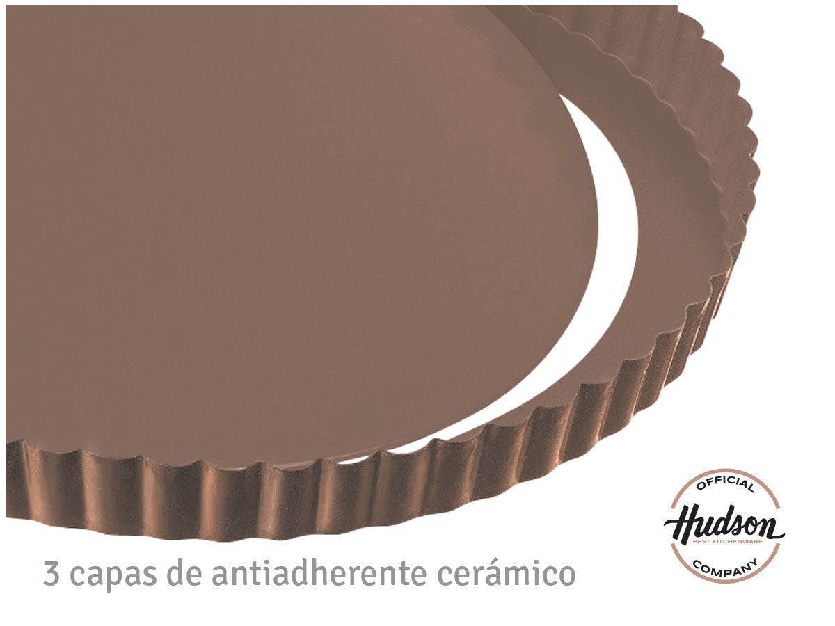 Molde Tartera Hudson Desmontable Doble Antiadherente 23 Cm
