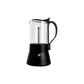 Cafetera Italiana Acero Inox Y Vidrio Para Inducción Negro