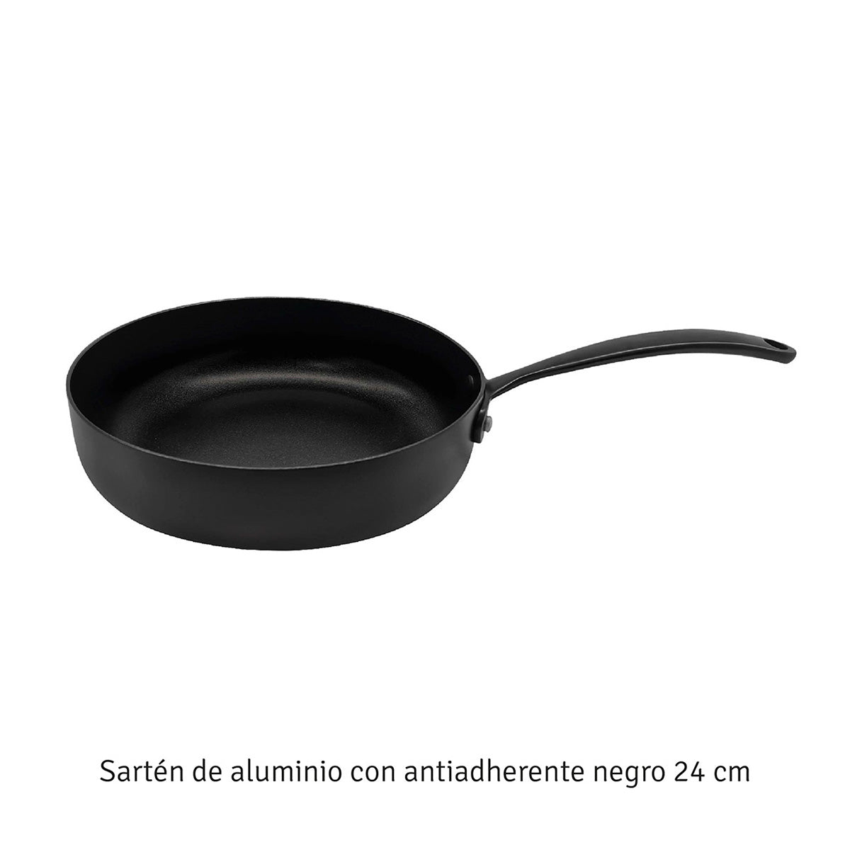 Sartén De Aluminio Negra Antiadherente Total Black 24 Cm