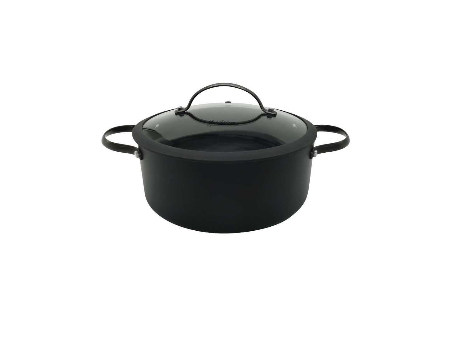 Bateria De Aluminio Negra Con Tapa De Silicona 5 Piezas