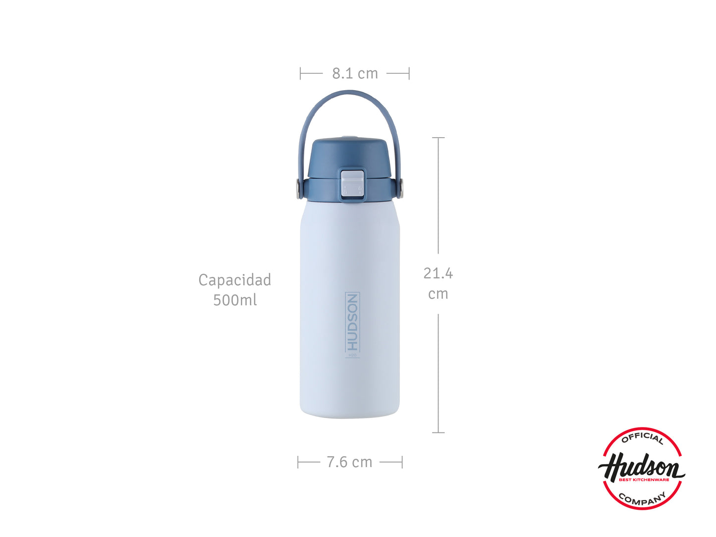 Botella Deportiva Térmica De 500 Ml Celeste