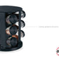 Especiero Giratorio De 12 Frascos Acero Inox Negro