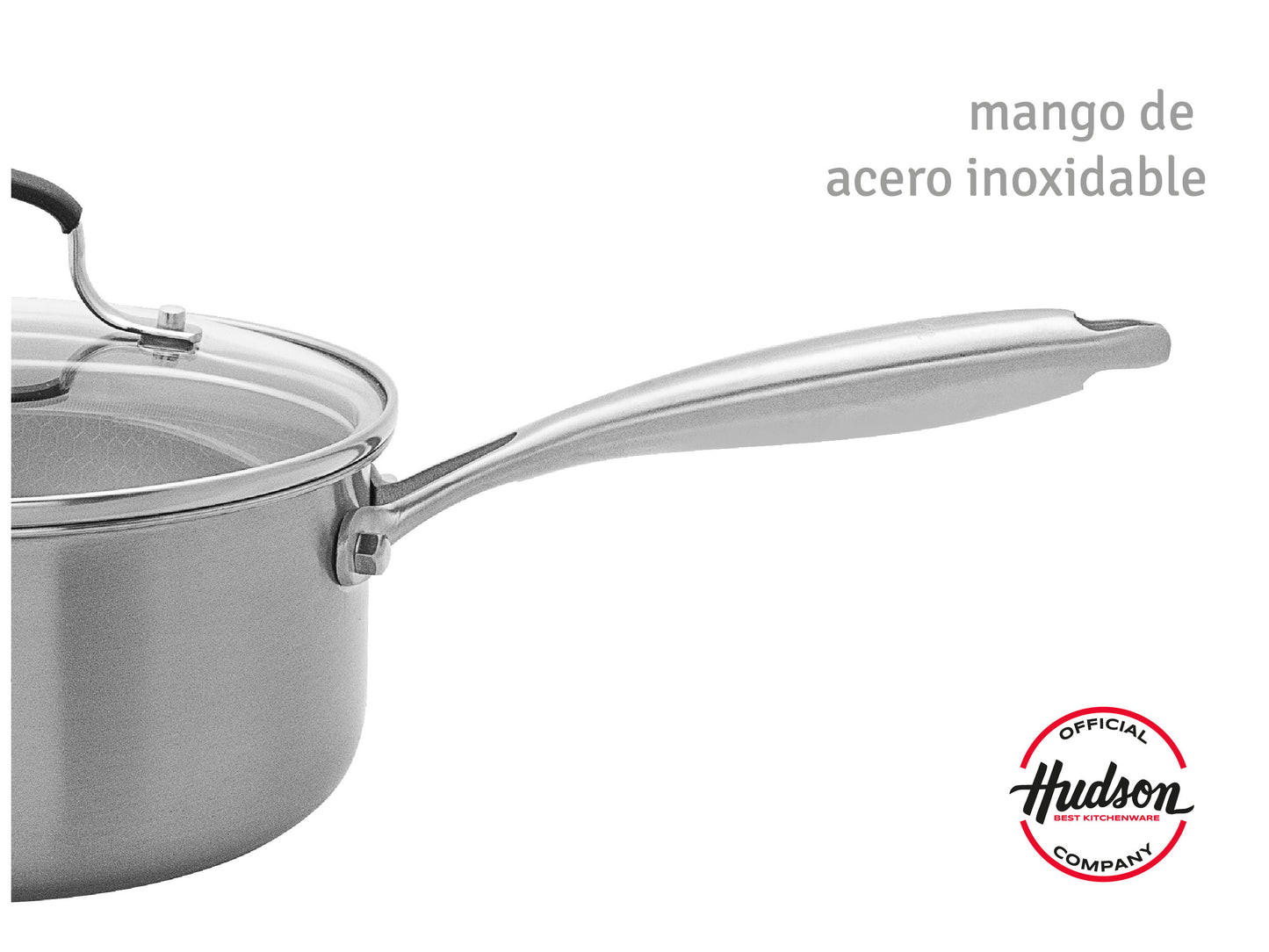 Cacerola C/mango Acero Inox 20cm Antiadherente Hudson