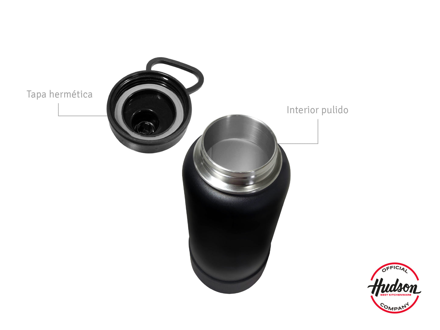 Botella Deportiva Térmica De 1200ml Negro