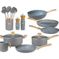 Kit Granito de 12 Piezas + Utensilios + Molinillos HUDSON