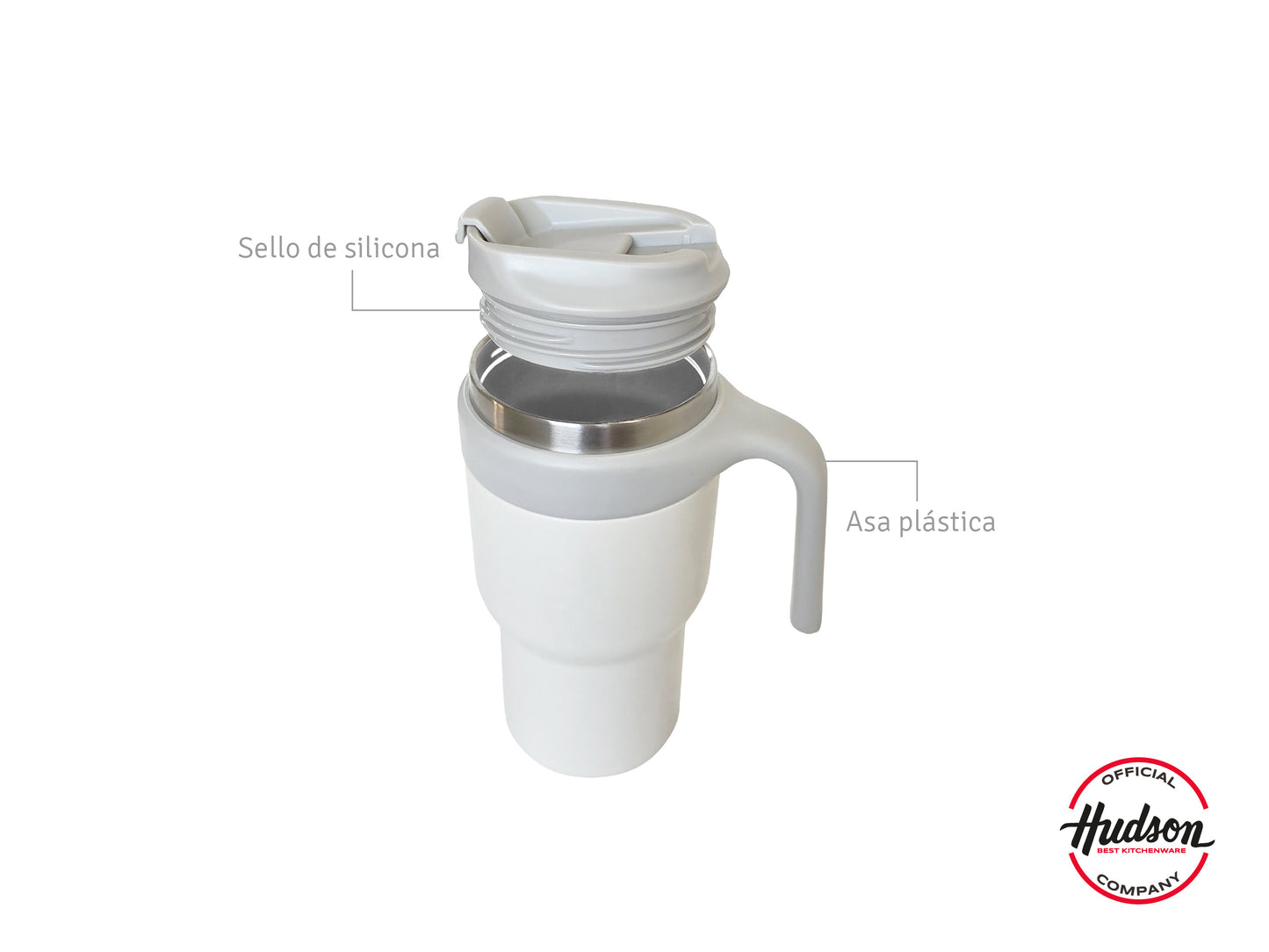 Vaso Para Café De 600ml Isotérmico Color Crema