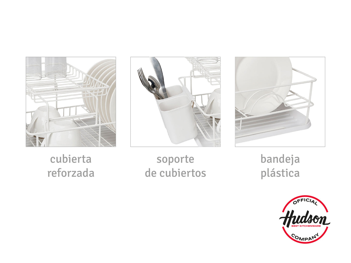 Escurridor De Platos 2pisos Blanco Linea Hudson