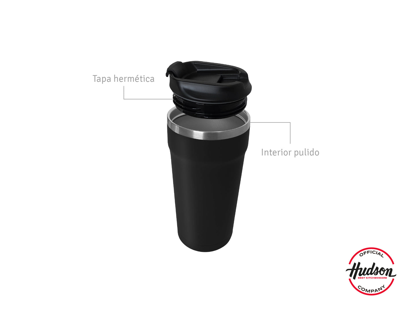 Vaso Térmico Para Café De 470ml Color Negro