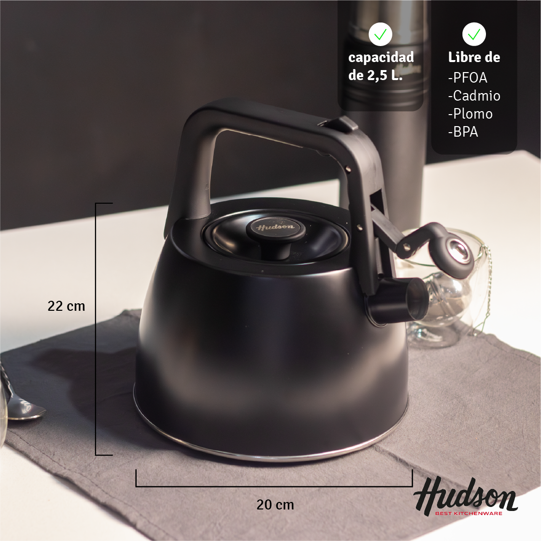Caldera Silbadora Acero Inoxidable De 2.5 L Negro