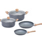 Kit Ollas Granito Hudson 20 Y 26cm + Sartenes 22 Y 26cm