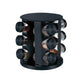 Especiero Giratorio De 12 Frascos Acero Inox Negro