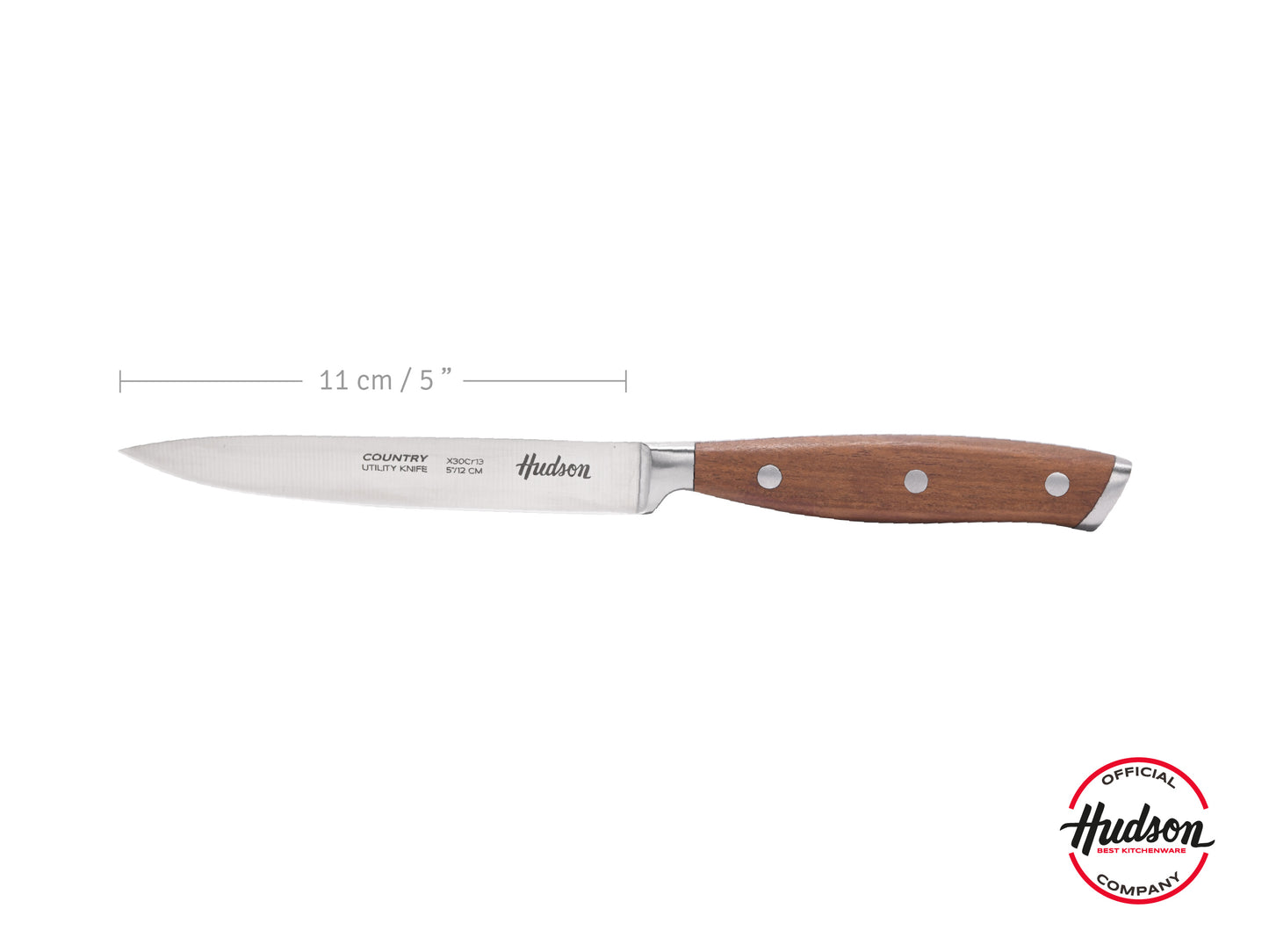 Cuchillo Utilitario Acero Inoxidable Mango Madera