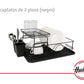 Escurridor De Platos Negro 2pisos Madera