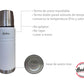 Termo Hudson 750 Ml Blanco De Acero Inoxidable