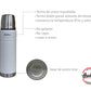 Termo Hudson Acero Blanco De Acero Inoxidable 500 Ml