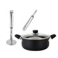 Set Olla, Pisa y Pelapapas de Acero Inoxidable