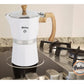 Cafetera Aluminio Esmaltado Blanca Tipo Italiana Induccion 9 Color Blanco