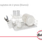 Escurridor De Platos 2pisos Blanco Linea Hudson