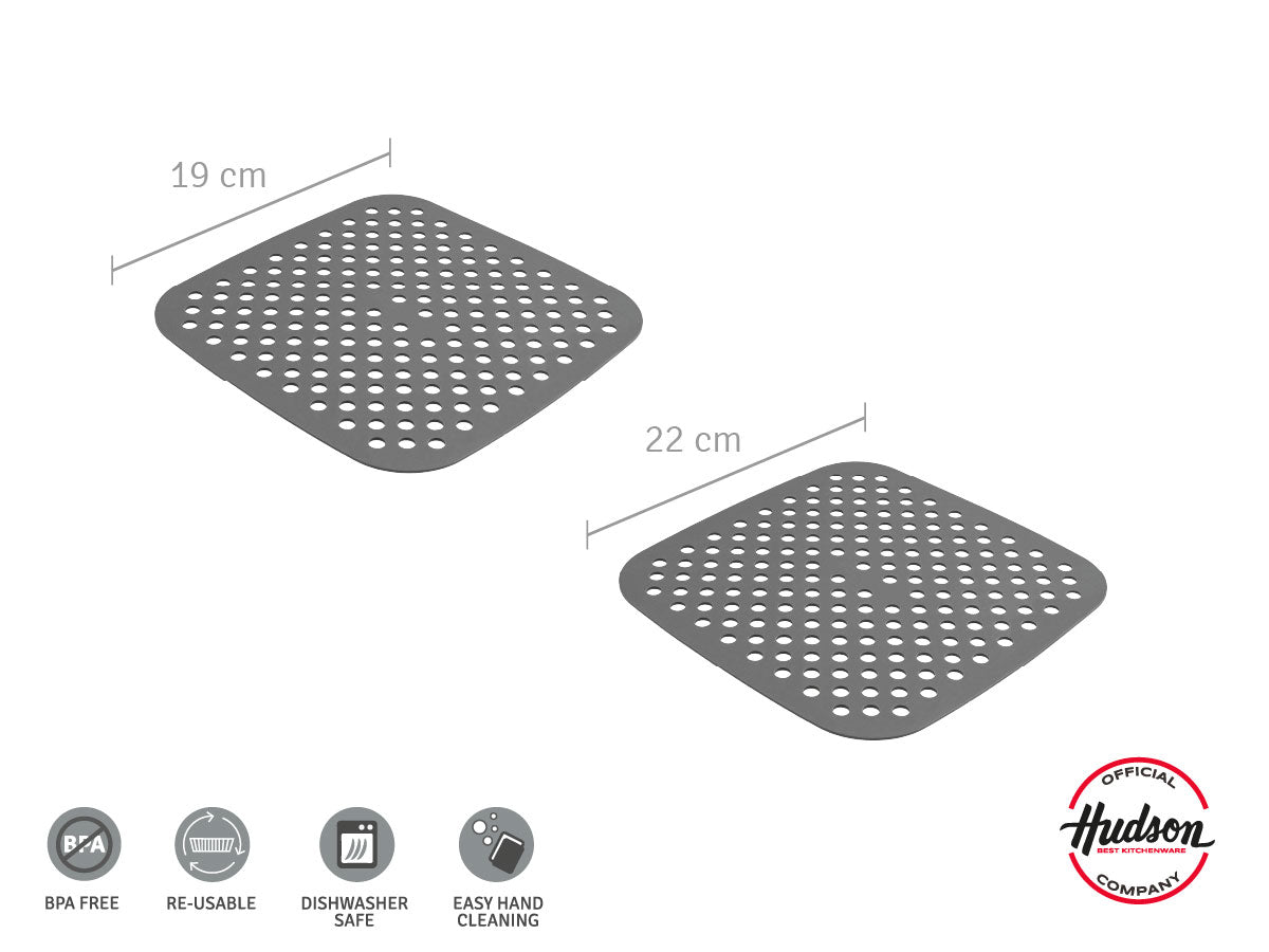 Moldes X2 Silicona Para Air fryer 22x19 Cm Cuadrado