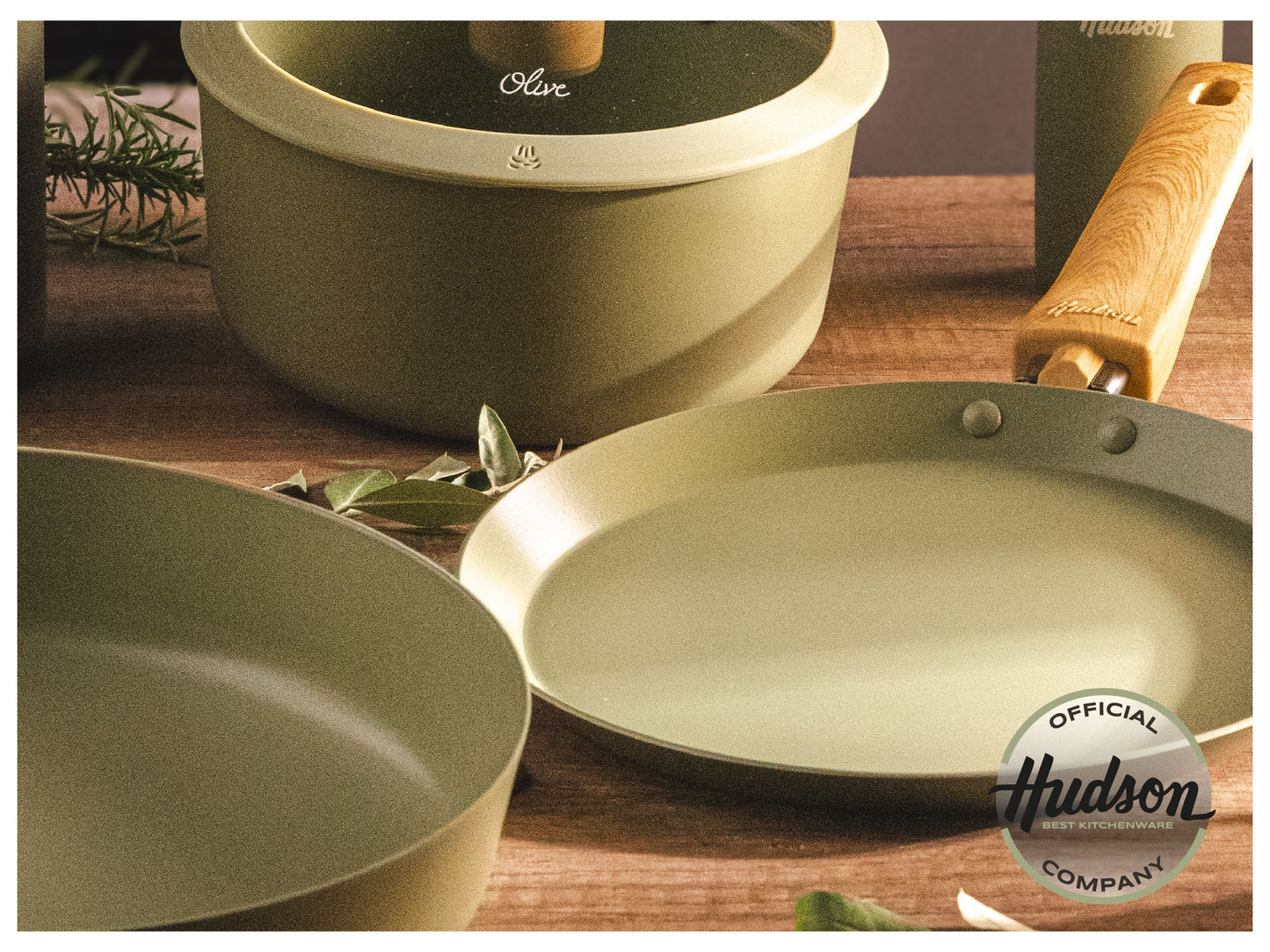 Panquequera Hudson Olive 22 Cm Con Antiadherente