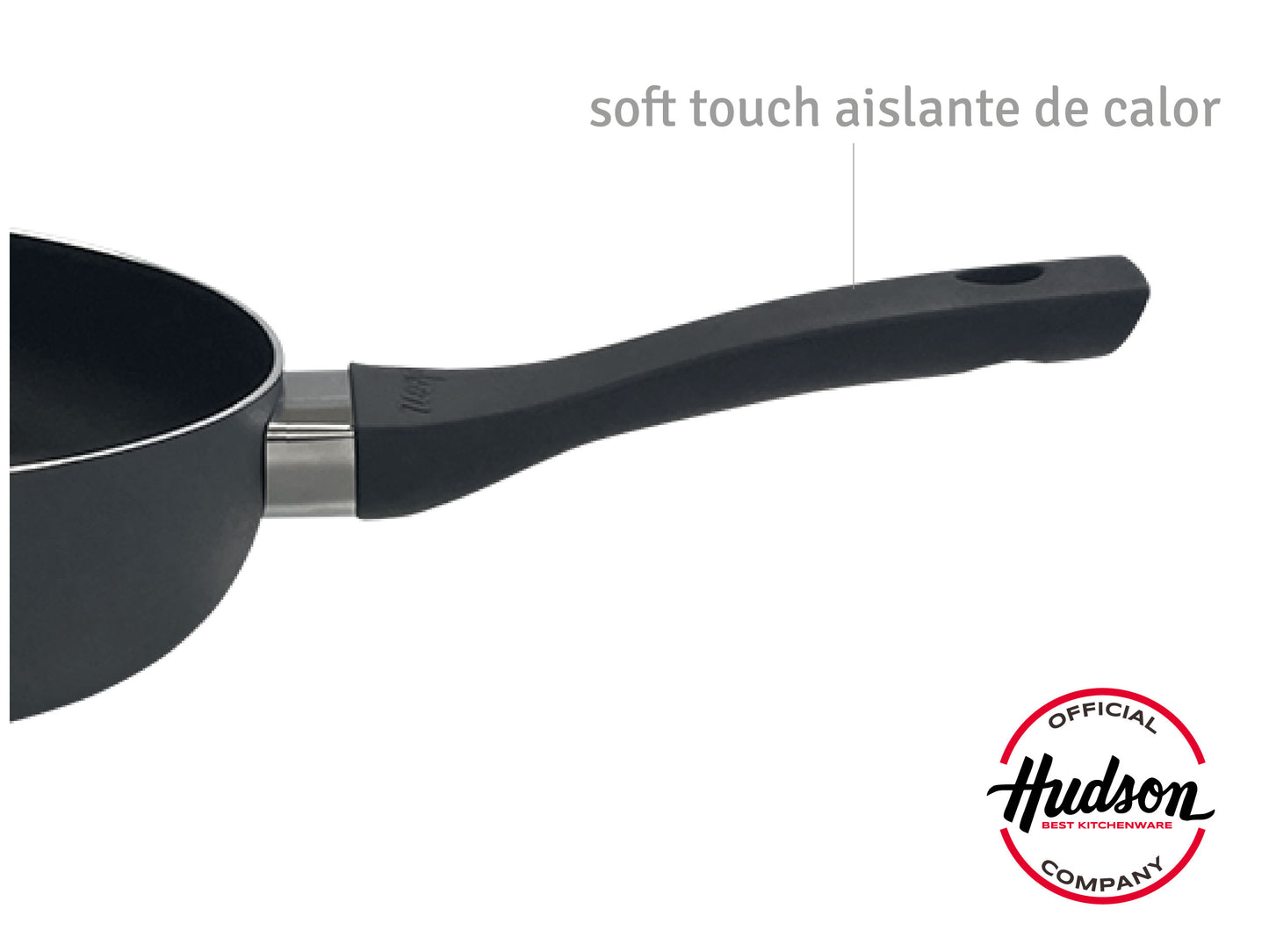 SARTEN DE ALUMINIO PROFUNDA DE 24 CM NEGRA