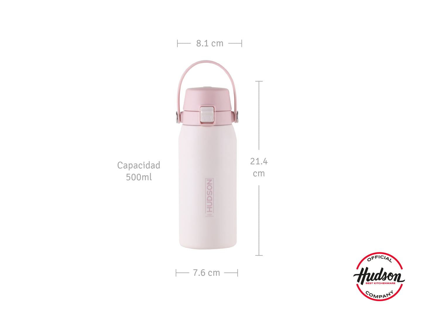 Botella Deportiva Térmica De 500 Ml Rosa