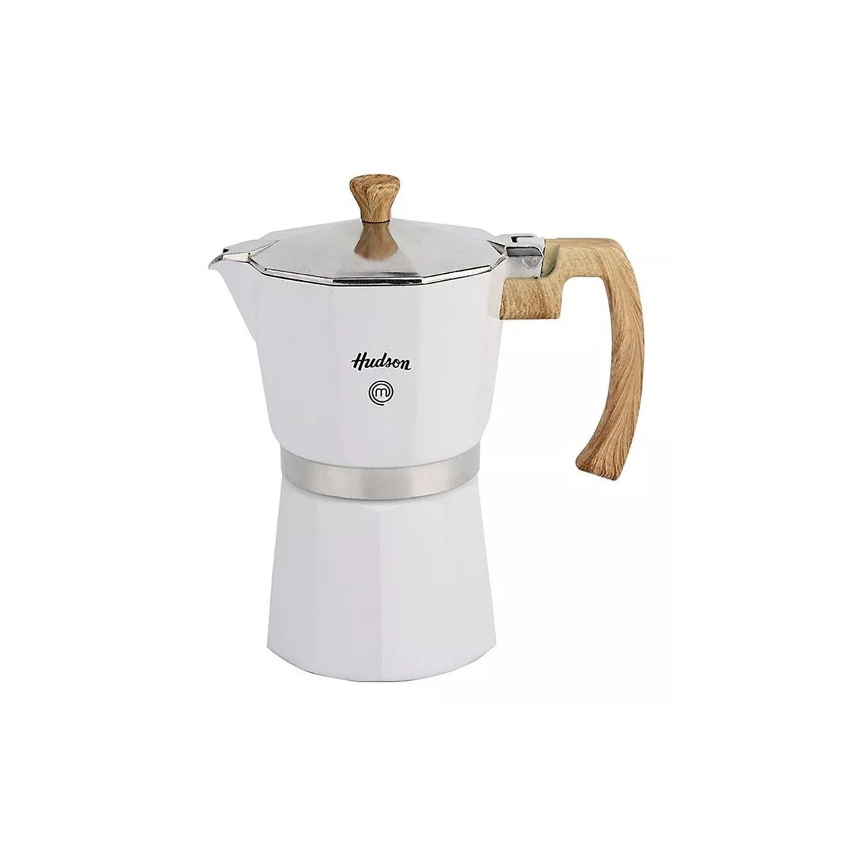 Cafetera Esmaltada Blanca Italiana Induccion 6 Tazas