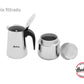 CAFETERA TIPO ITALIANA DE ACERO INOXIDABLE 6 TAZAS