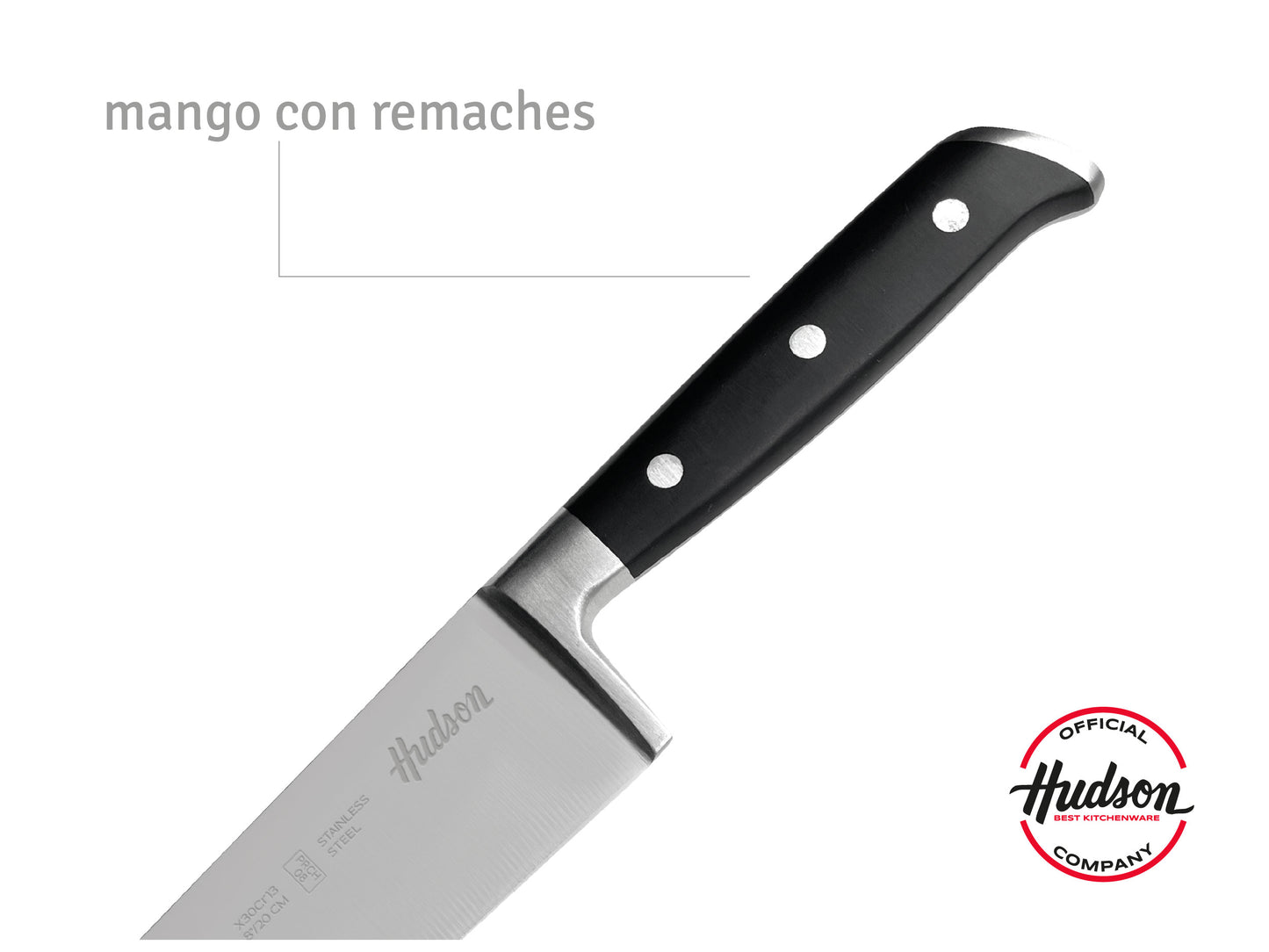 Cuchillo Cheff 8 Linea Hudson Acero Inoxidable