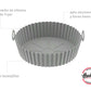 Set X2 Unidades Molde Contenedor De Silicona Para Air Fryer