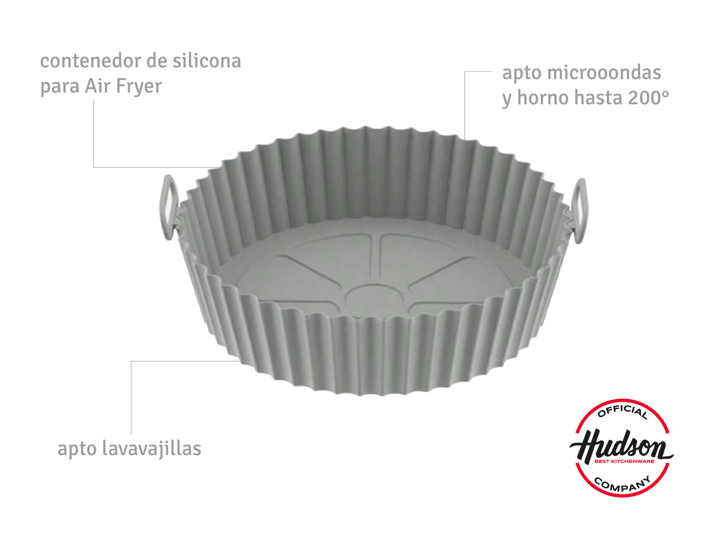 Set X2 Unidades Molde Contenedor De Silicona Para Air Fryer