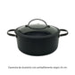 Cacerola De Aluminio Negra Antiadherente Total Black 24 Cm