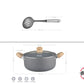 Set Granito Olla y Espumadera de Nylon