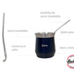 Termo 1 Litro + Mate Negro Vaso